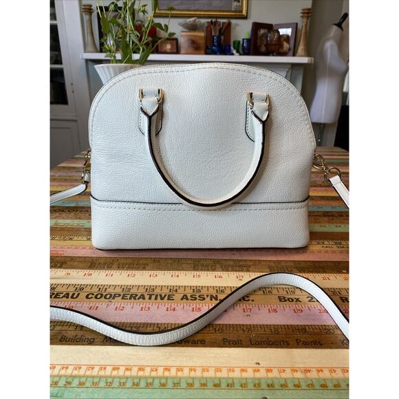 Kate Spade McCall Street Carli Tassel Satchel Crossbody Bag White Classic - Picture 5 of 16